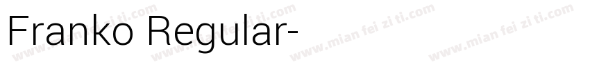 Franko Regular字体转换